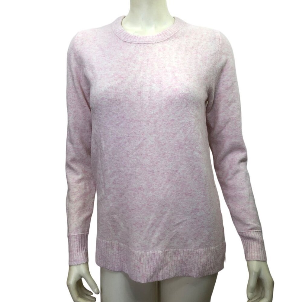 J CREW‎ CREW WOOL BLEND CREAM/PINK SWEATER SM NWT